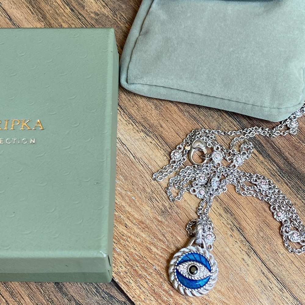 Judith Ripka evil eye necklace
